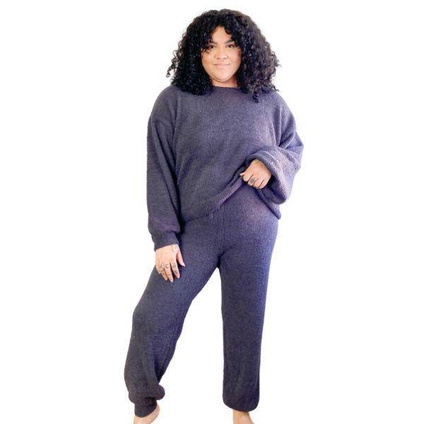 Fleece Plus Size Womens Loungewear Sets Cozy Plus Size Loungewear